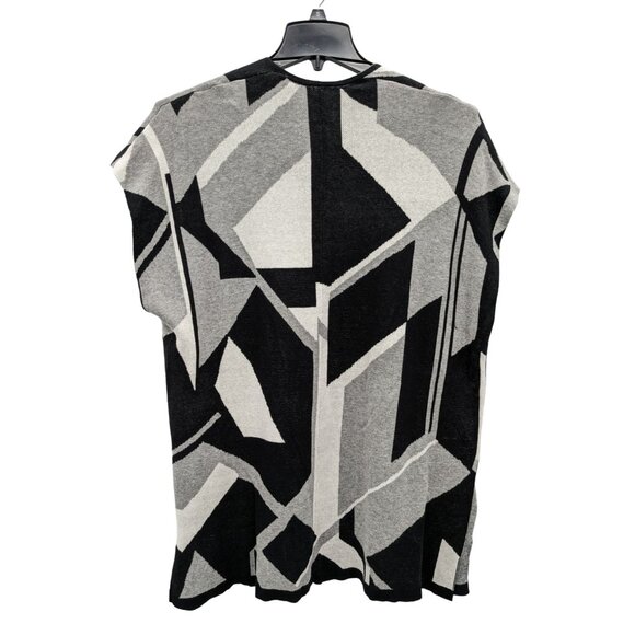 Lane Bryant Knit Cardigan Vest Women Size 14/16 Open Knit Geometric Office Boho - Picture 2 of 8